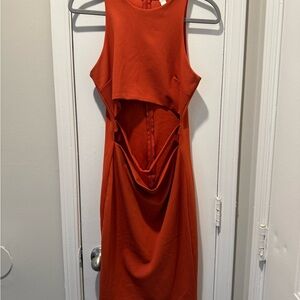 Steps NY Elegant Orange Sleeveless Dress